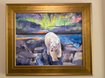 Michael Creese 'Northern Lights' Signed Original Oil On Canvas Painting