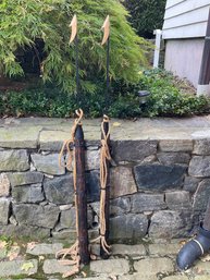 2 Faux Harpoon Wall Decor