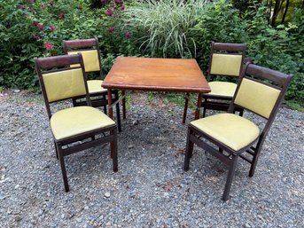 Stakmore Folding Card Table & 4 Chairs