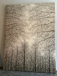 Black & White Print Of Trees