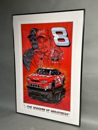 Sam Bass 'The Shadow Of Greatness' Dale Earnhardt Junior Framed Poster