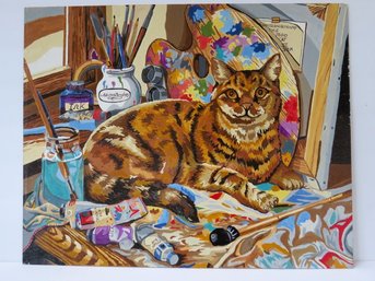 Vintage 16' X 20' Studio Cat Paint By Number