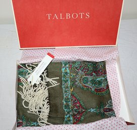 Talbots 100% Cashmere 69' X 18.5' Reversible Scarf