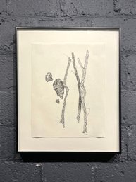 Intricate Nancy Reinker Abstract Ink On Paper Titled Sticks 2