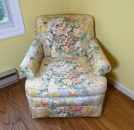 Shabby Chic Floral Upholstered Arm Chair