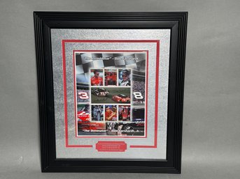 Dale Earnhardt Jr & Sr Genuine Commemorative Framed Postage Stamps