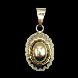 (A180) Mexican Sterling Silver Dome Pendant