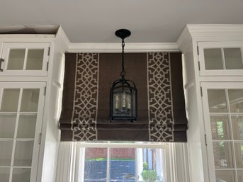 A Fine Quality Custom Linen Waterfall Shade - Lined - Kitchen
