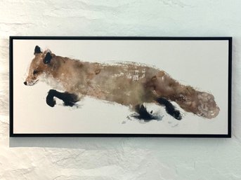 Crate & Barrel Emma Brooks Canvas Fox Wall Art (LOC: F2)