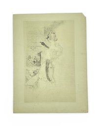 1950s Toulouse-Lautrec Lithograph Titled Composition Yvette Guilbert