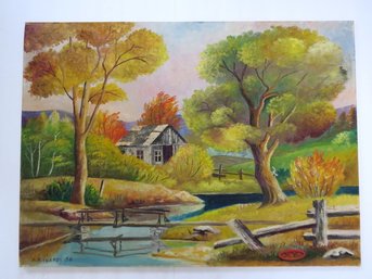 Autumn Splendor Oil On Board 22' X 30' Painting - A. Richards