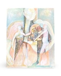 Nancy Reinker Abstract Mixed Media On Foam Board Titled Struggle Within