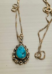 Turquoise And Silver Necklace
