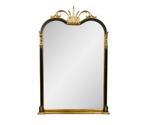 Late 20th Century Friedman Brothers Hollywood Regency Empire Black And Gold Mirror