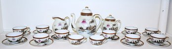 Kutani Ware Porcelain 27 Piece Tea Set - Made In Japan