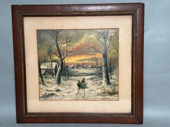 Antique Joseph Hoover & Sons 'The Old Kentucky Home' Lithograph