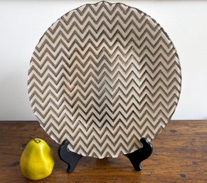 Vietri Chevron Stripe Charger