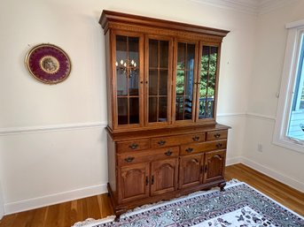 Beautiful Ethan Allen Solid Cherry Hutch Cabinet