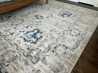 Room Size Area Rug In Soft Grey Hues