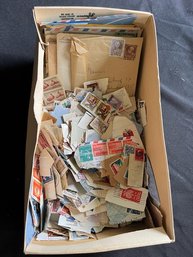 Box Of International Cancelled Stamps, Letters, Airmail - CAN SHIP!