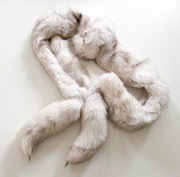 White Fox Fur Wrap