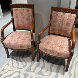 Pair Of Century French  Empire Style Armchairs