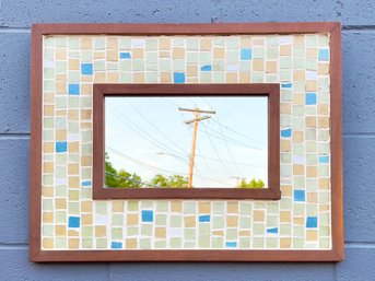 Vintage Mid Century Mosaic Wall Mirror