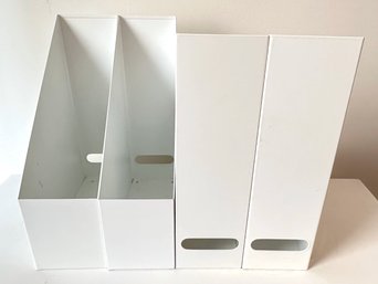 4 Metal Magazine File Boxes