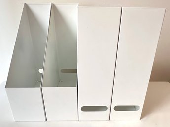 4 Metal Magazine File Boxes