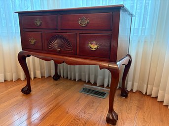 Vintage Mahogany Chippendale Style Lowboy Chest .