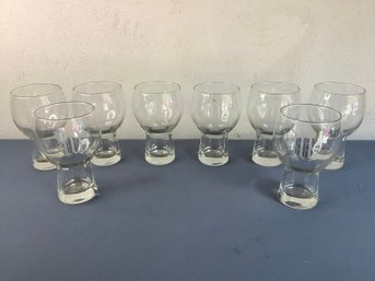 W Monogram Anchor Hocking Beer Glasses