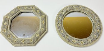 Miniature Ceramic Mosaic Mirrors (2)