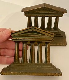 Antique Cast Iron Column Bookends