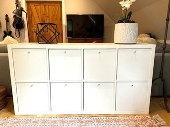 White Ikea Storage Shelf Unit  (LOC F:2)