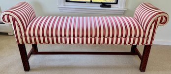 Upholstered Rolled Arm Bench