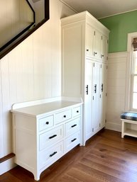 A Set Of Custom Millwork Locker Storage And Drawer Unit - Removed & Ready For Pickup