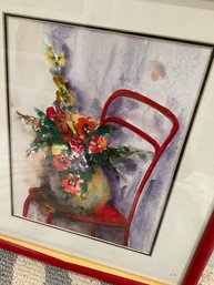 Floral Signed Watercolor