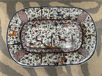 Williams Sonoma Hand Painted Nazari Serving Platter Portugal