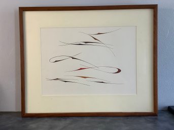 Signed Watercolor Of 'Wind And Currents'