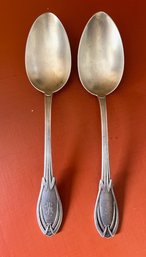 A Pair Of German Silver Spoons