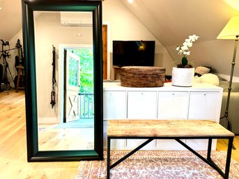 Mirror & Industrail Style Bench (LOC: F2)