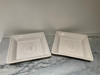 2 Juliska Courageous Lionhead Pottery Trinket Dishes