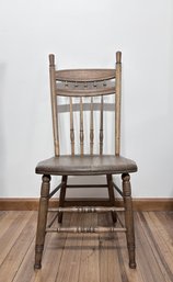 Antique Oak Spindle Back Chair