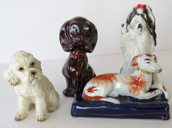 Grouping Of 4 Vintage Dog Figurines