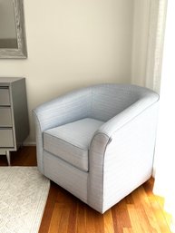 Coastal Custom Upholstered Swivel Chair