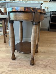 Round Sunburst Lamp Table