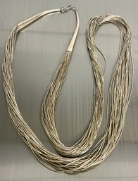 Vintage Liquid Silver Strand Necklace