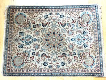 Petite Vintage Silk & Wool Prayer Rug 2X 3 (LOC: F2)