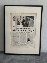 Big Money In Broadcasting? Framed Magazine Print