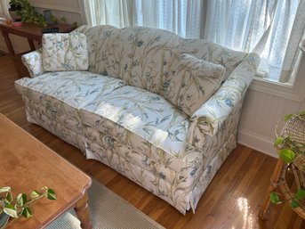 Beautiful Butterfly & Flower Print Thomasville Couch